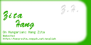 zita hang business card